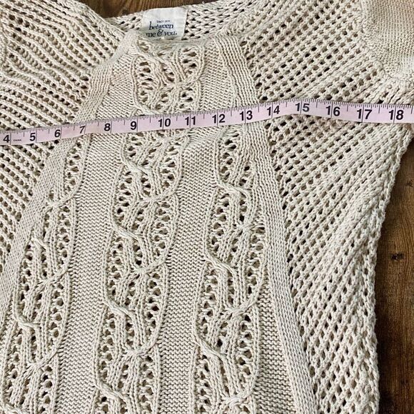 Between You and & Me cable knit soft fisherman style sweater Sz L - Picture 6 of 6